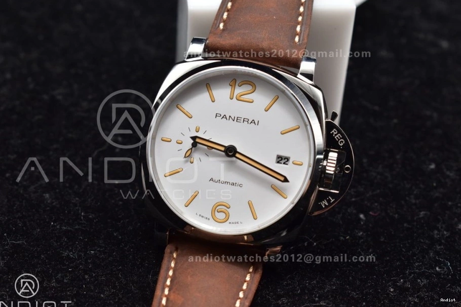 Luminor Brown Strap Due Dial Asso Popular White PAM1046 Edition on 977 VSF Best AXXXIV 0724